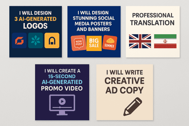 I will design 3 unique AI-generated logo concepts for your brand
