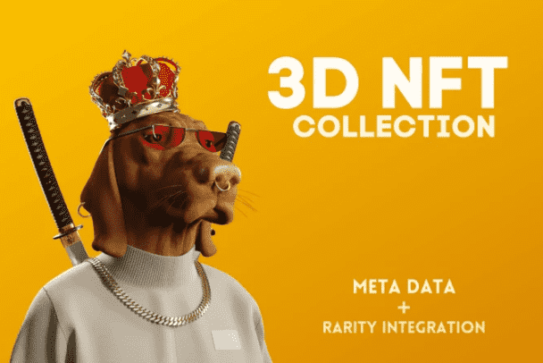 create unique 1k 10k 3d nft art collection for opeansea