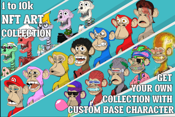 draw an unique HQ custom nft collection for you