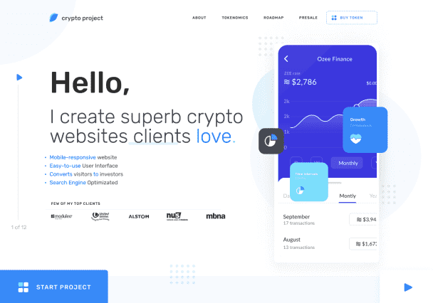 I will build a Superb Website for your Crypto project