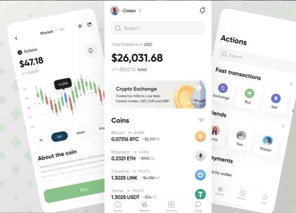 develop crypto exchange website, crypto wallet app, wallet appp