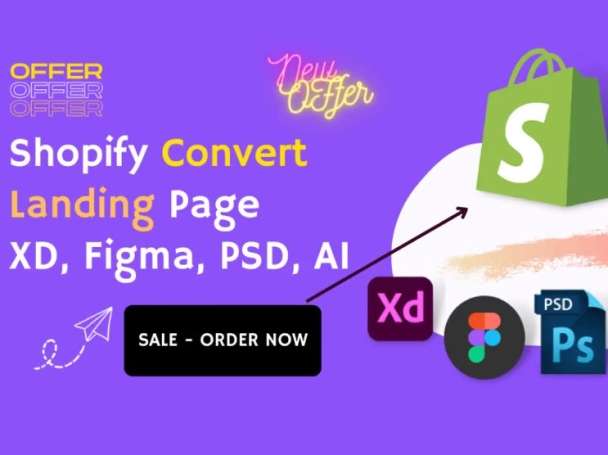 I will create shopify website or store from PSD, xd, sketch, figma to shopify
