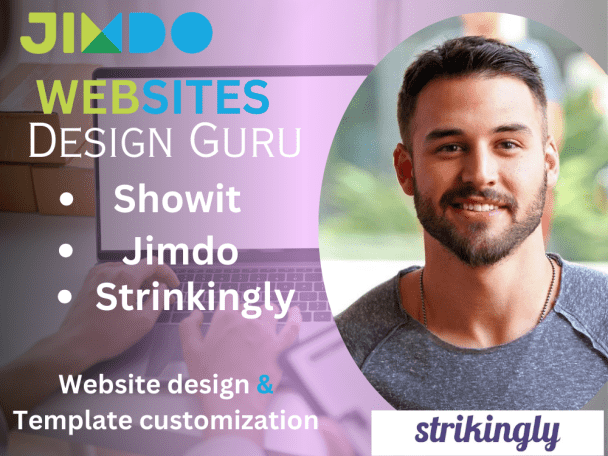 Responsive website design on showit, jimdo, Zyro