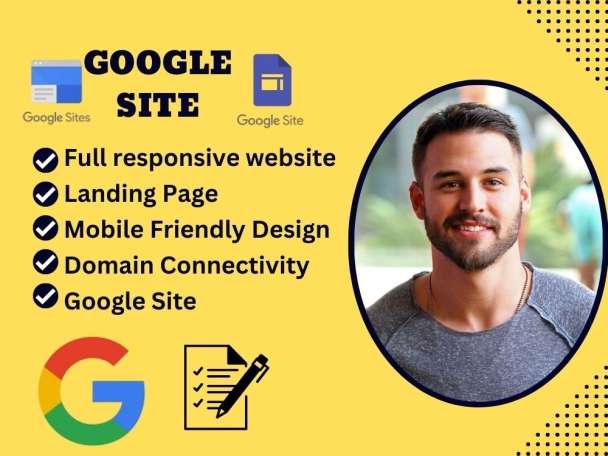 I will design a google sites website and  Landing page