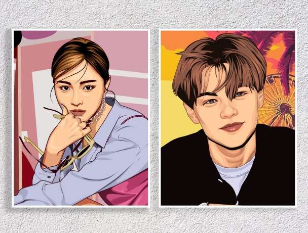 I will do vector art portrait from your photo