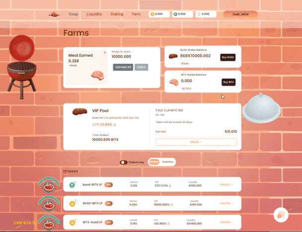 Staking/Yield Farming platform