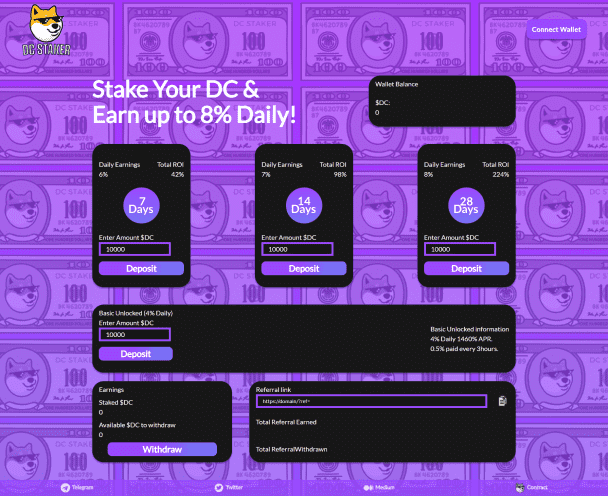 degechain: Stake DC token