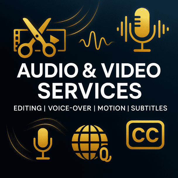 I will professionally edit your videos, audios, or create engaging animations