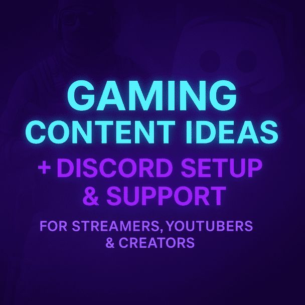 I Will Provide Unique Gaming Content Ideas & Concept support.