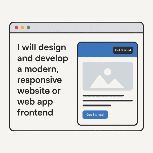 I will design and develop a modern, responsive website or web app frontend