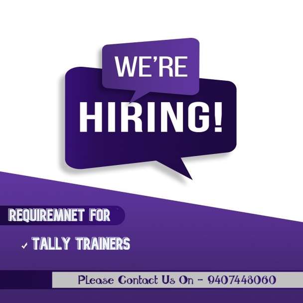 We Are Hiring Tally Trainers