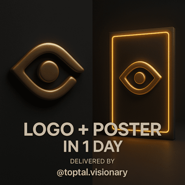I will design a custom logo and poster for your brand in 1 day