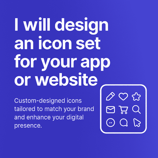 I will design a custom icon set for your app, brand, or product