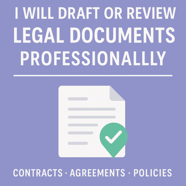 "I will draft or review legal documents professionally"