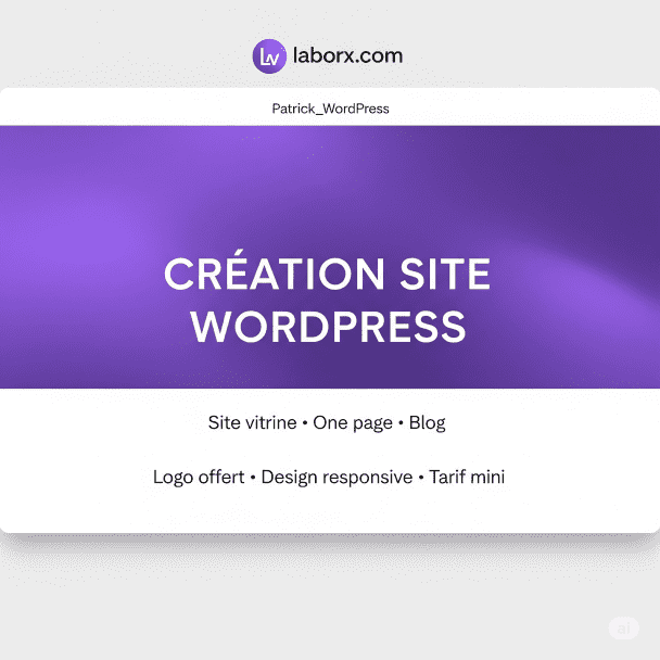 I will create your WordPress website (business, one page, or blog) + free logo