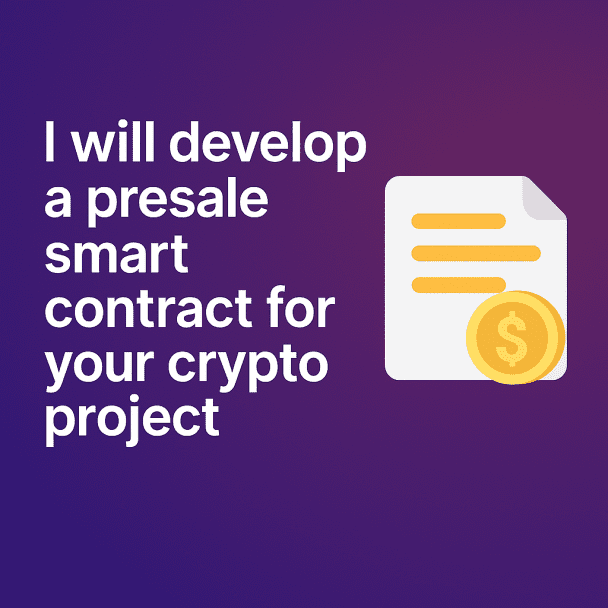 I will develop a presale smart contract for your crypto project