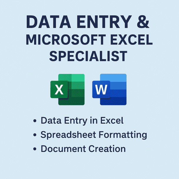 Data Entry & Microsoft Excel Specialist