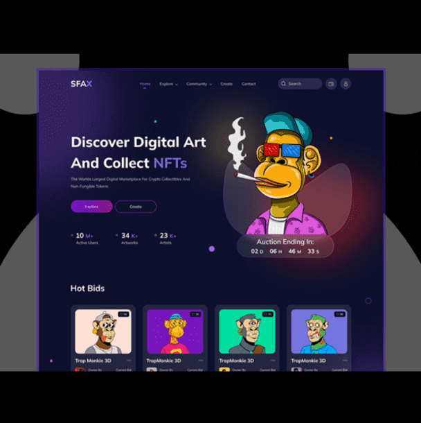 design and develop website, websiteUiux design, crypto exchange website and presale frontend website