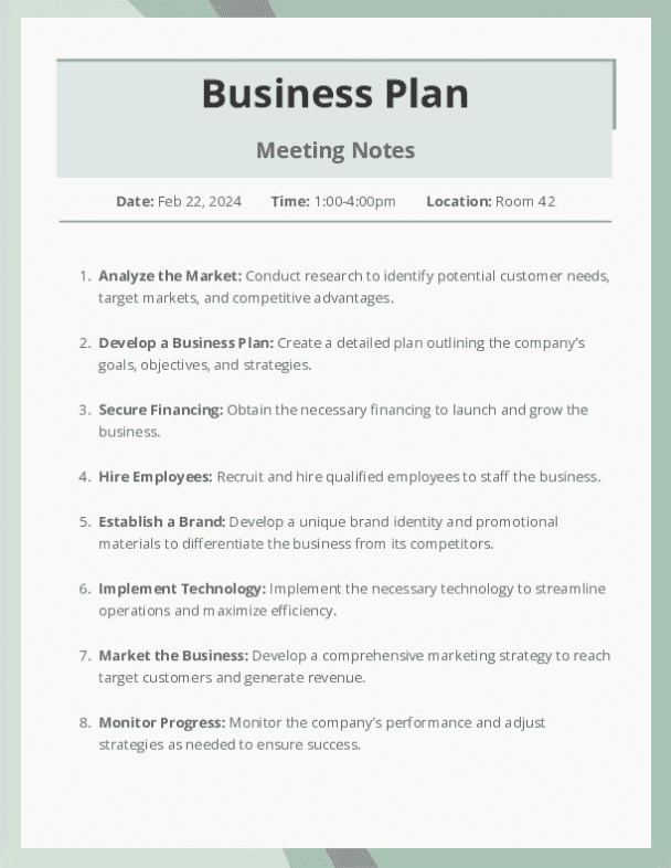 Business Plan for guaranteed success