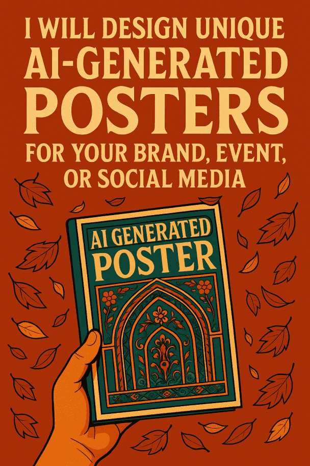 I will design unique AI-generated posters for your brand, event, or social media