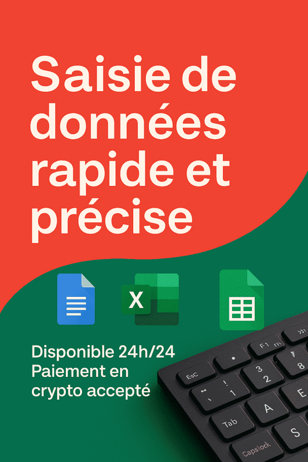 Saisie de données rapide et fiable – Professionnalisme garanti