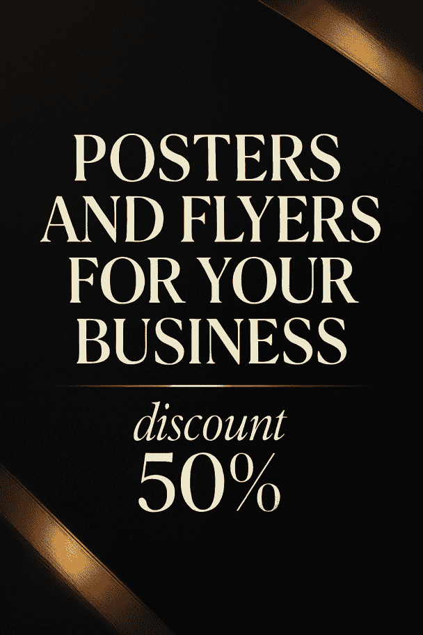 I will design promotional posters and flyers for your business or your educational