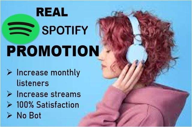 I will increase your Spotify music listeners and followers