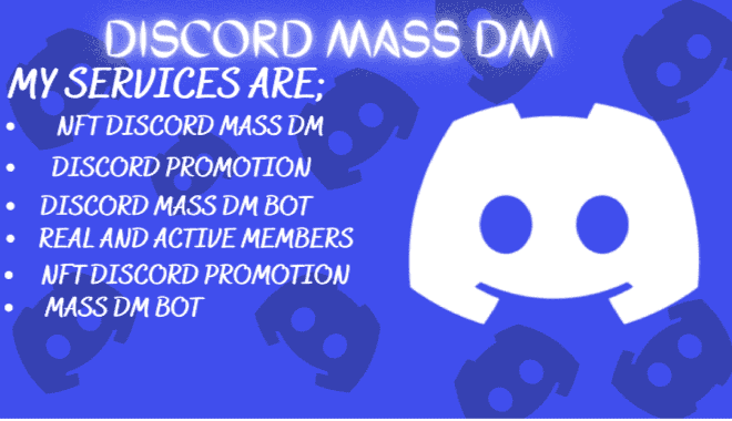 I will discord mass dm 100k discord mass dm
