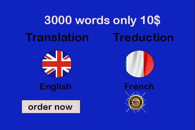 Professional English to french translation service