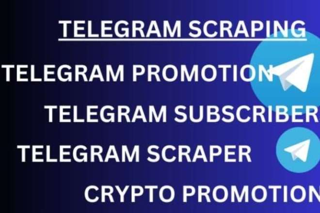 will do crypto telegram scraping, web scraping, scraper, data processing