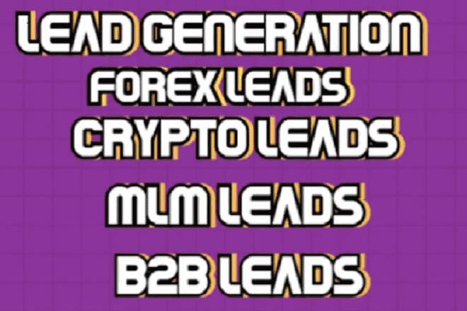 I will provide active and fresh Forex leads, Crypto leads, MLM leads, Investor leads from any targeted place or region