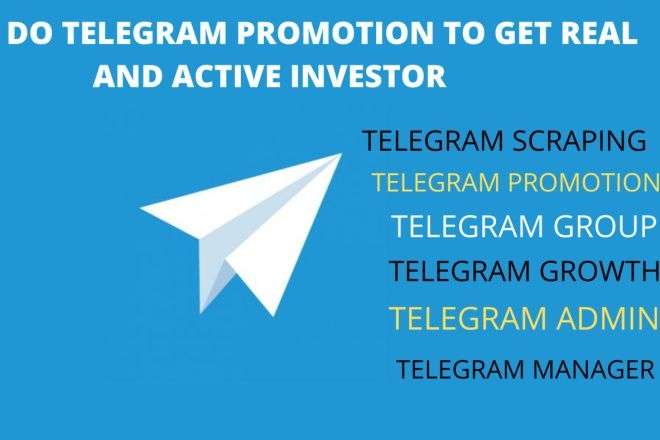 I will organically do telegram crypto promotion