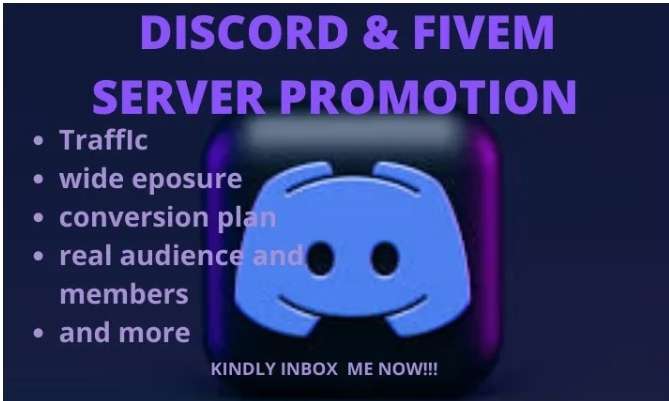 I will boost discord server, fivem server promotion, roleplay