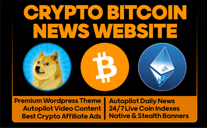 build crypto bitcoin news website for making money