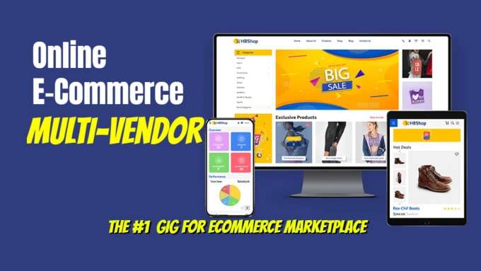 I will build ecommerce marketplace or online store With Mobile app