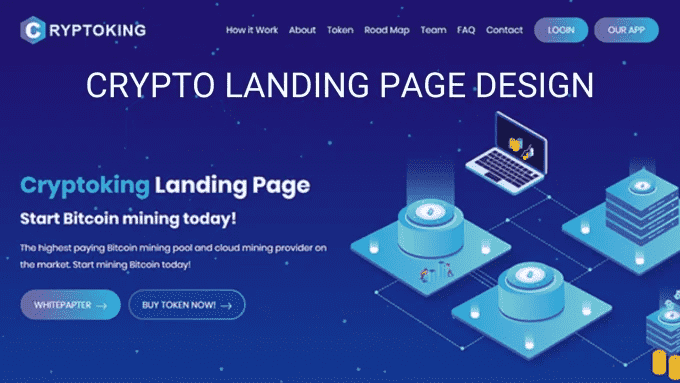 Create cryptocurrency website, landing page