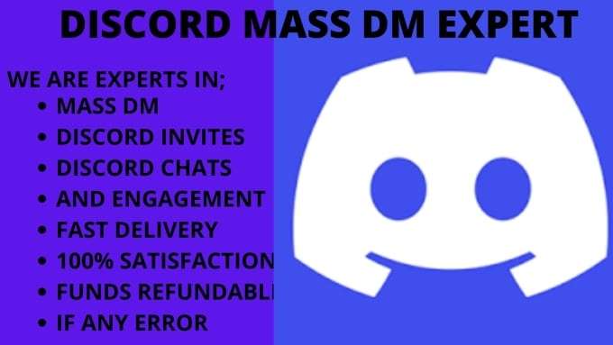 I will send mass dms to your discord server, telegram dm