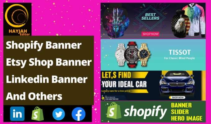 I will design banner for your shopify, etsy shop, linkedin