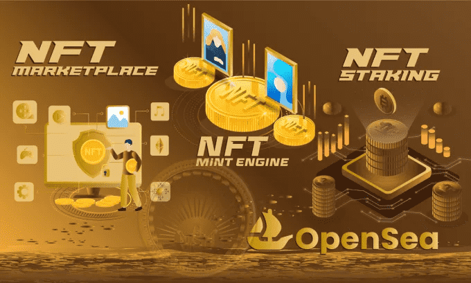 Create NFT staking, NFT marketplace, NFT minting engine