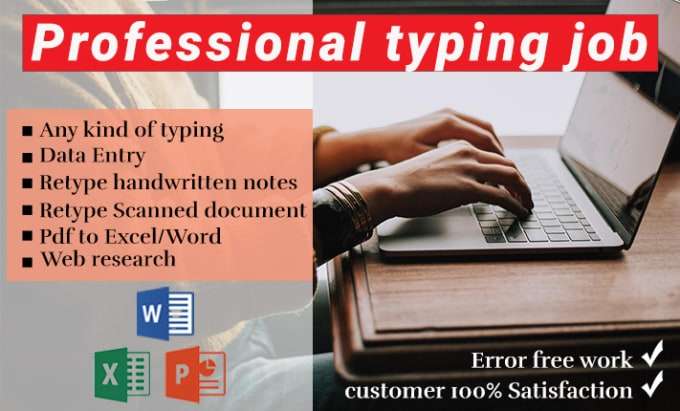 I will provide accurate extra fast typing job of 100 pages within 24 hours, your pro typist