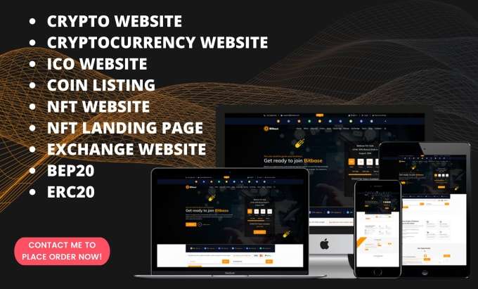 crypto website, ico website, coin listing, nft website