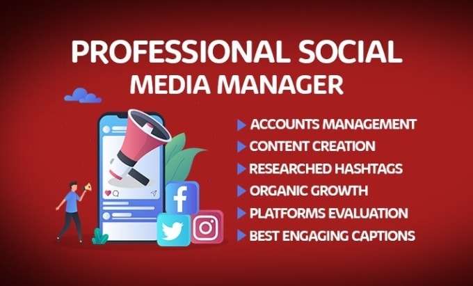 I will be your instagram social media manager and content creator