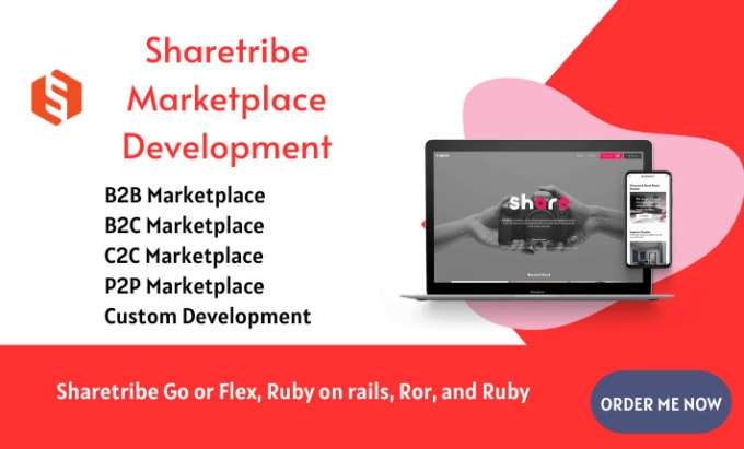 I will develop a mvp marketplace on sharetribe go sharetribe flex, cscart, bubble, softr