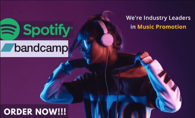 I will do organic bandcamp music promotion, napster, spotify promotion to listeners