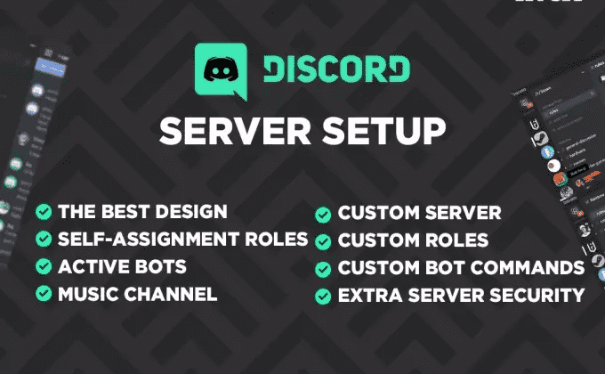 I will setup a new or existing discord server or moderate your server