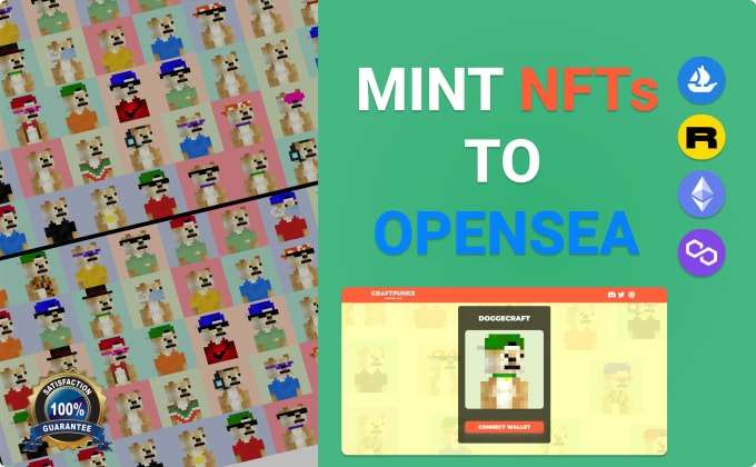 I will bulk upload nft to opensea and deploy a mint dapp