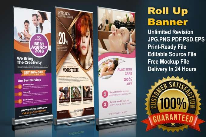 I will do outstanding roll up banner design in 24 hours