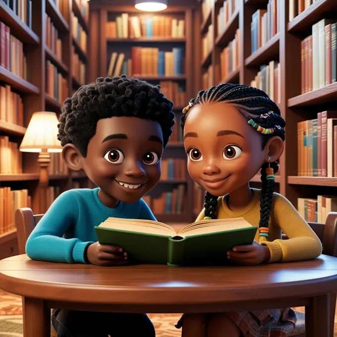 I will do 3d children book illustration, 3d african american illustration, book cover