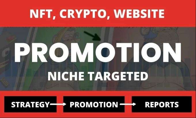 I will promote your nft, crypto, website, opensea, discord, telegram, twitter, token
