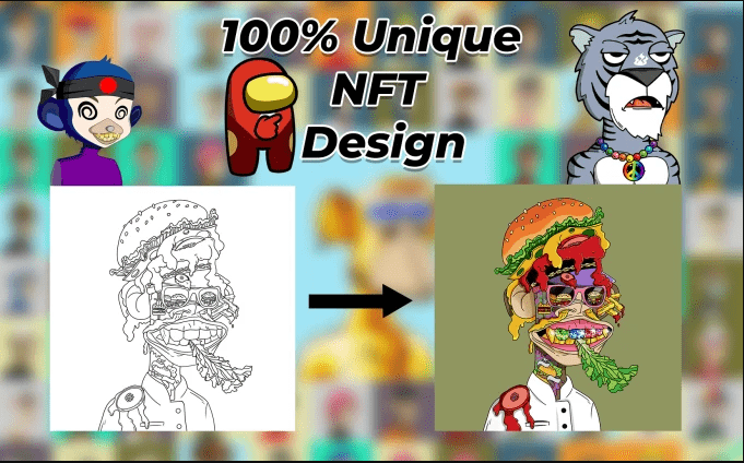 I will design unique nft art collection up to 10k nfts